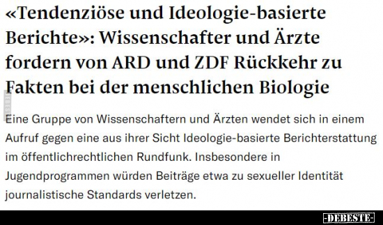 «Tendenziöse und Ideologie-basierte Berichte».. - Lustige Bilder | DEBESTE.de