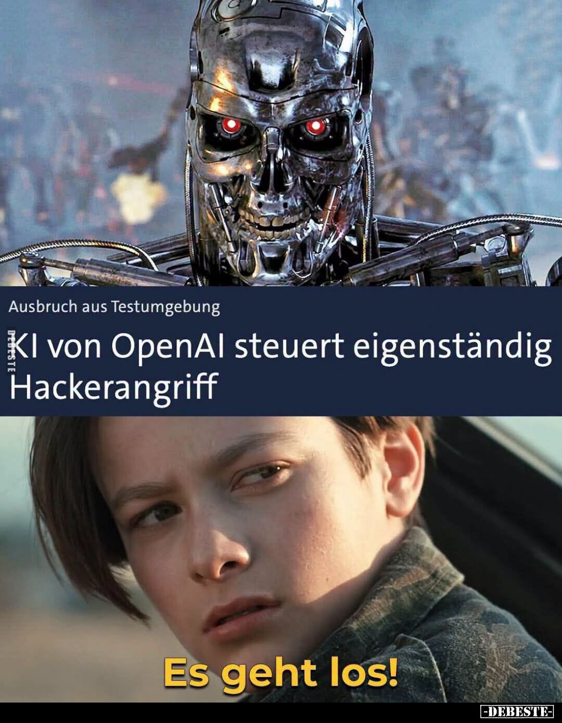 Ausbruch aus Testumgebung.
KI von OpenAI steuert eigenständig Hackerangriff. -
Es geht los!