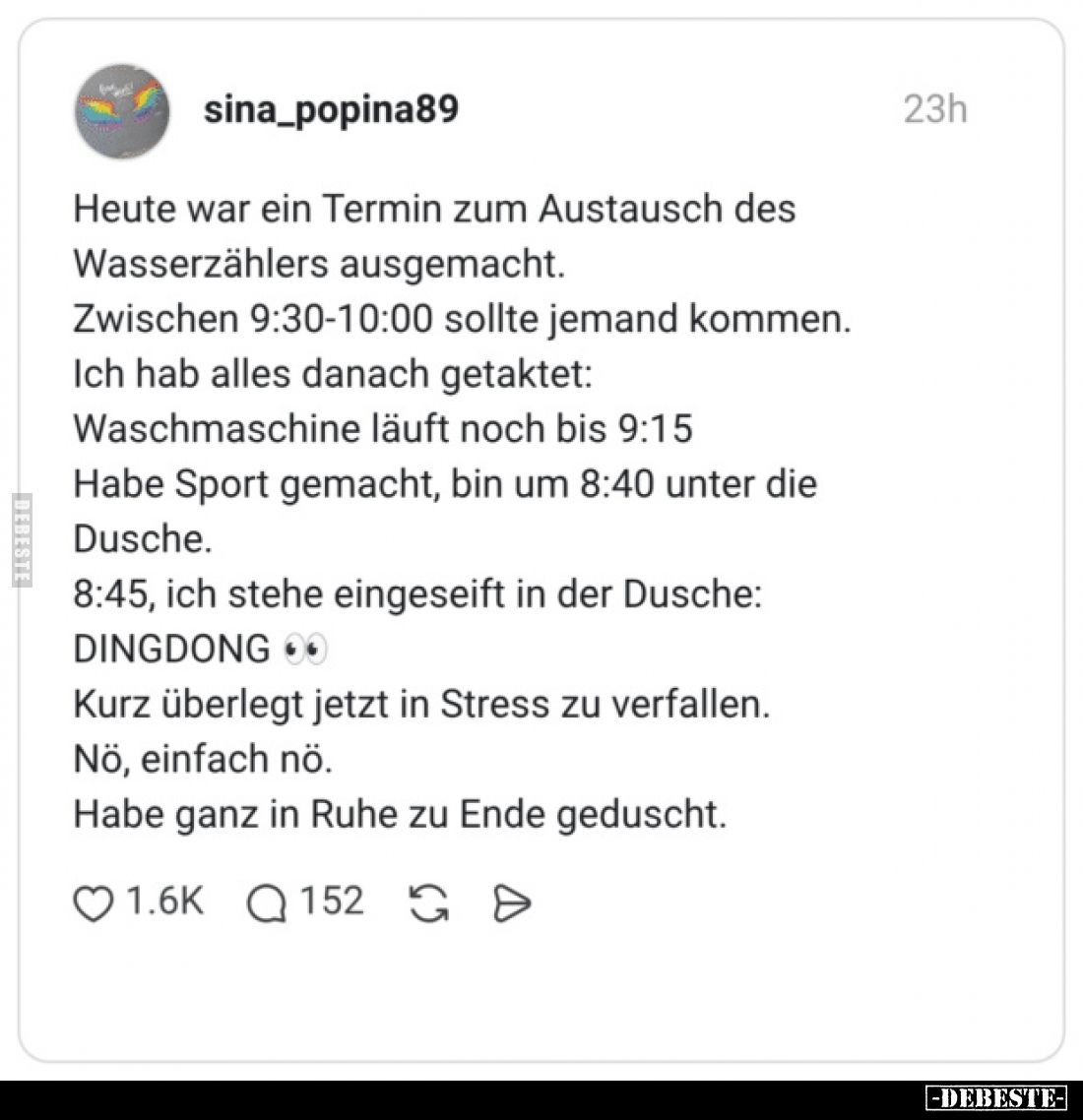 Heute war ein Termin zum Austausch des Wasserzählers.. - Lustige Bilder | DEBESTE.de