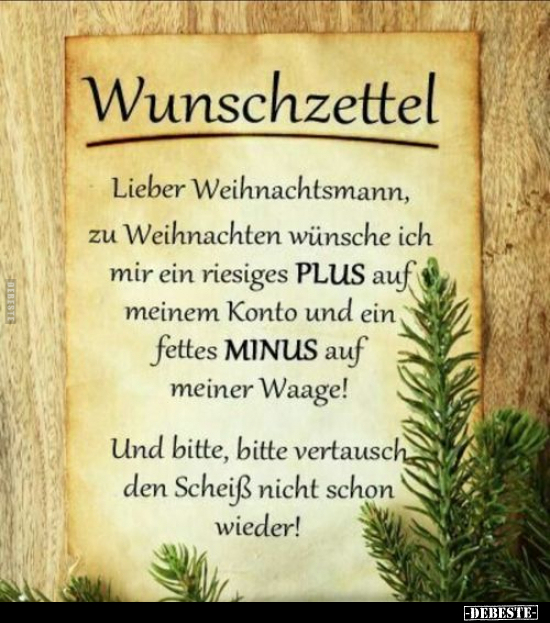 Wunschzettel Lieber Weihnachtsmann.. - Lustige Bilder | DEBESTE.de