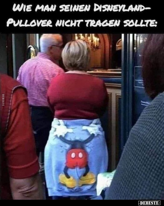 Wie man seinen Disneyland-Pullover nicht tragen sollte.. - Lustige Bilder | DEBESTE.de