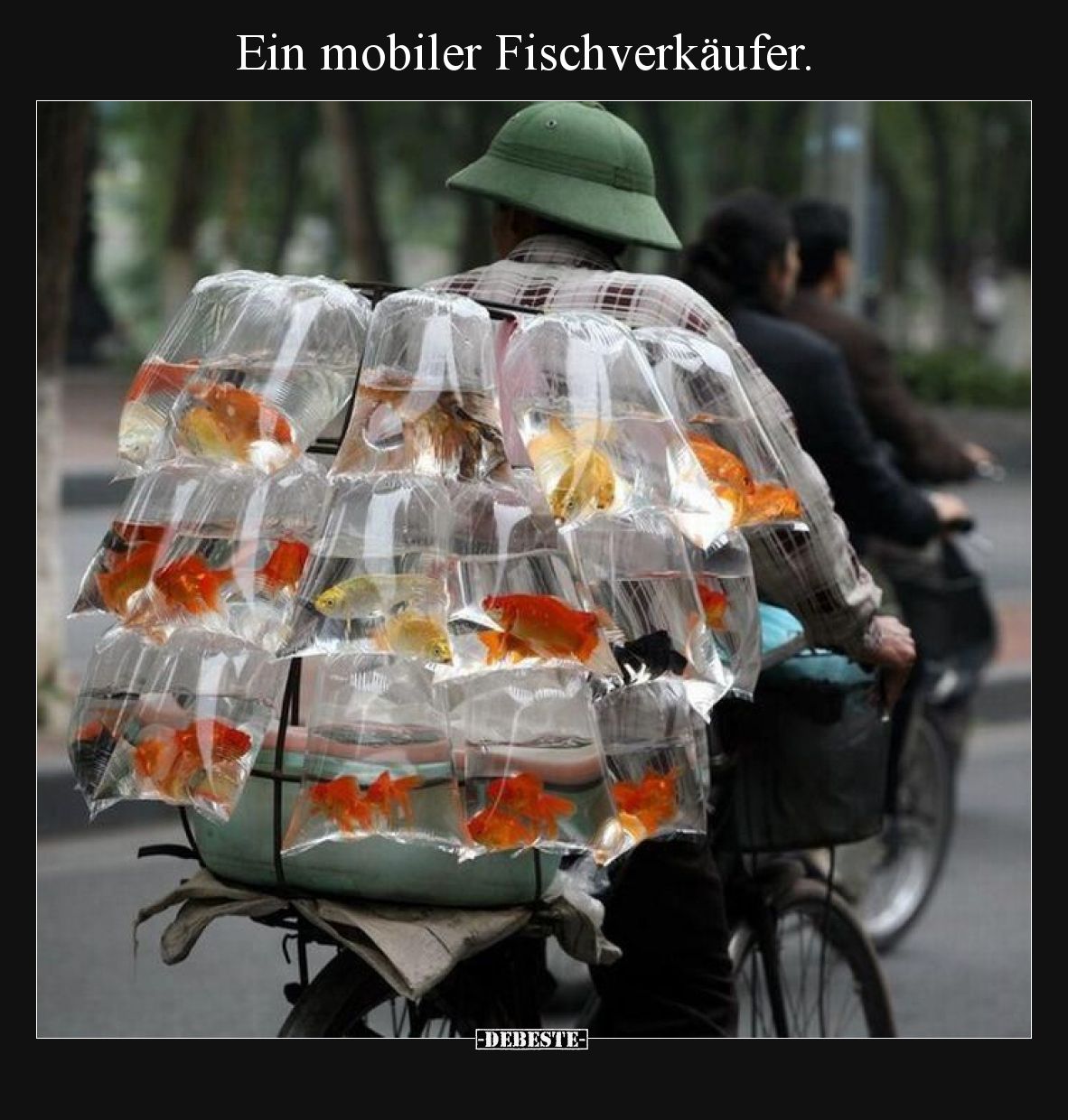 Ein mobiler Fischverkäufer.
