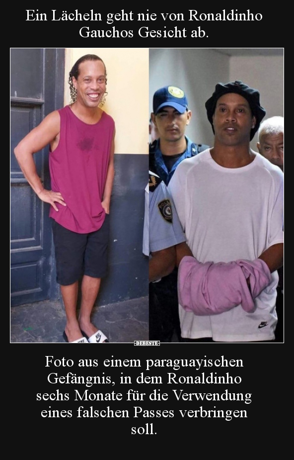 Ein Lächeln geht nie von Ronaldinho Gauchos Gesicht ab... - Lustige Bilder | DEBESTE.de