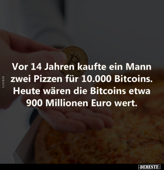 Vor 14 Jahren kaufte ein Mann zwei Pizzen.. - Lustige Bilder | DEBESTE.de