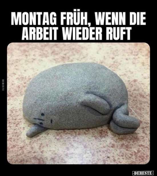 Montag früh, wenn die Arbeit wieder ruft.. - Lustige Bilder | DEBESTE.de