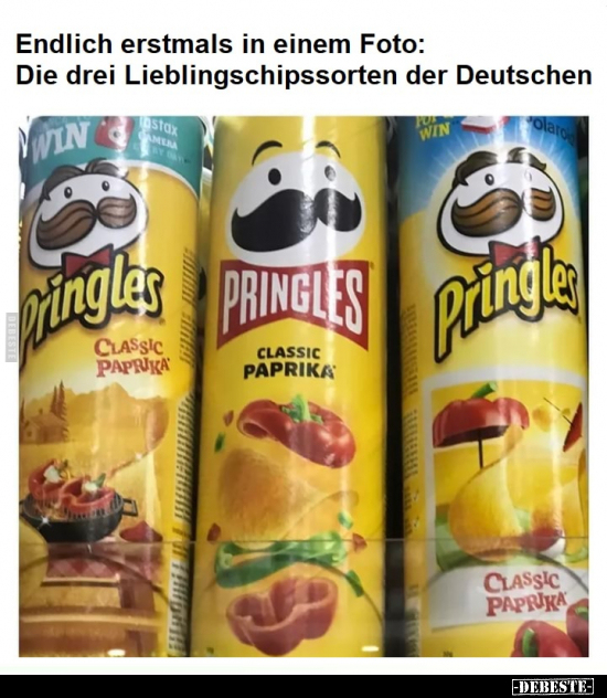 Endlich erstmals in einem Foto: Die drei Lieblingschipssorten der Deutschen