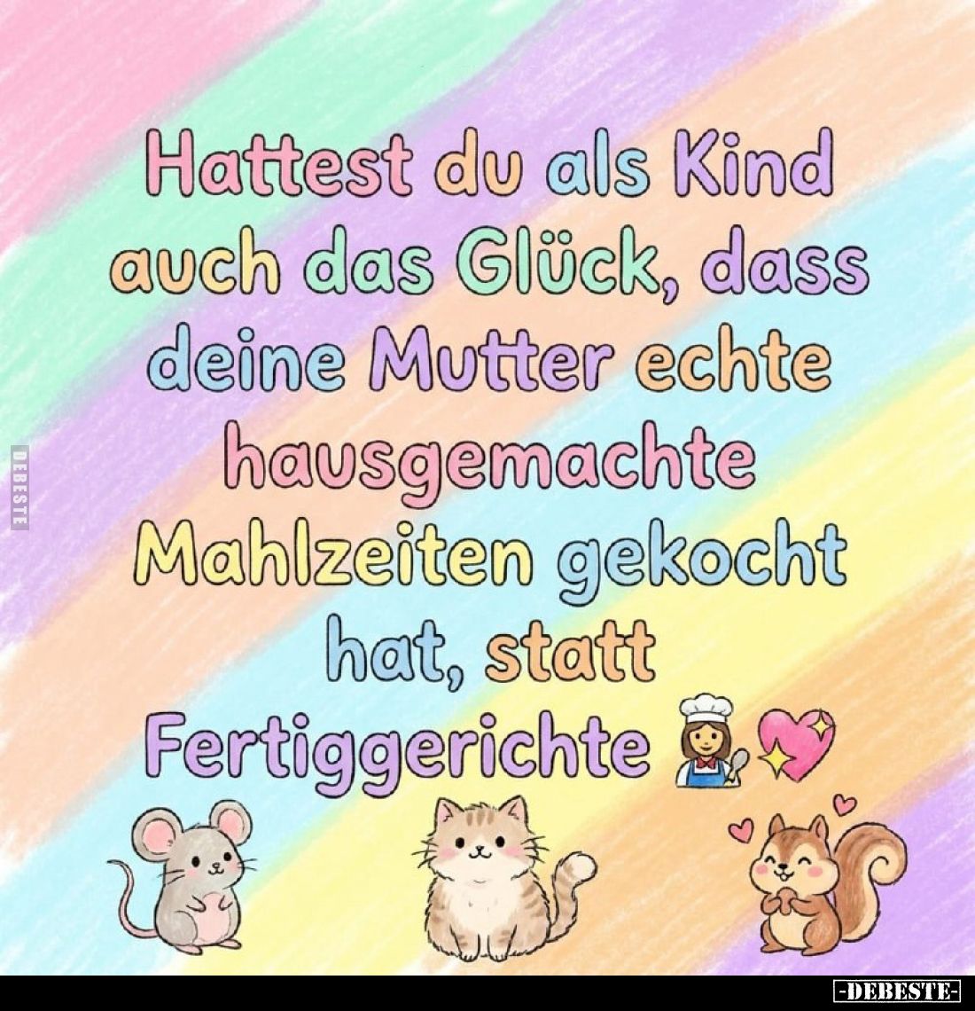 Hattest du als Kind auch das Glück, dass deine Mutter echte hausgemachte Mahlzeiten gekocht hat, statt Fertiggerichte.