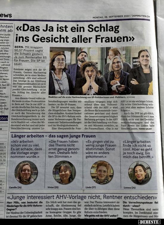 "Das Ja ist ein Schlag ins Gesicht aller Frauen".. - Lustige Bilder | DEBESTE.de