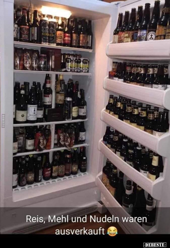 Reis, Mehl und Nudeln waren ausverkauft☺