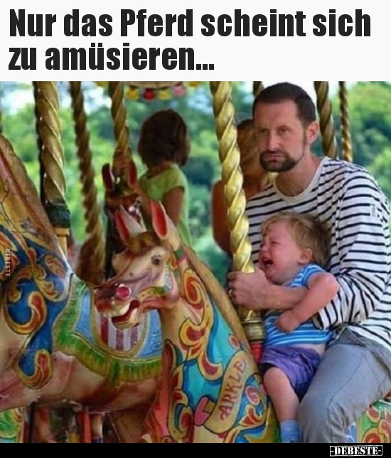 Nur das Pferd scheint sich zu amüsieren...