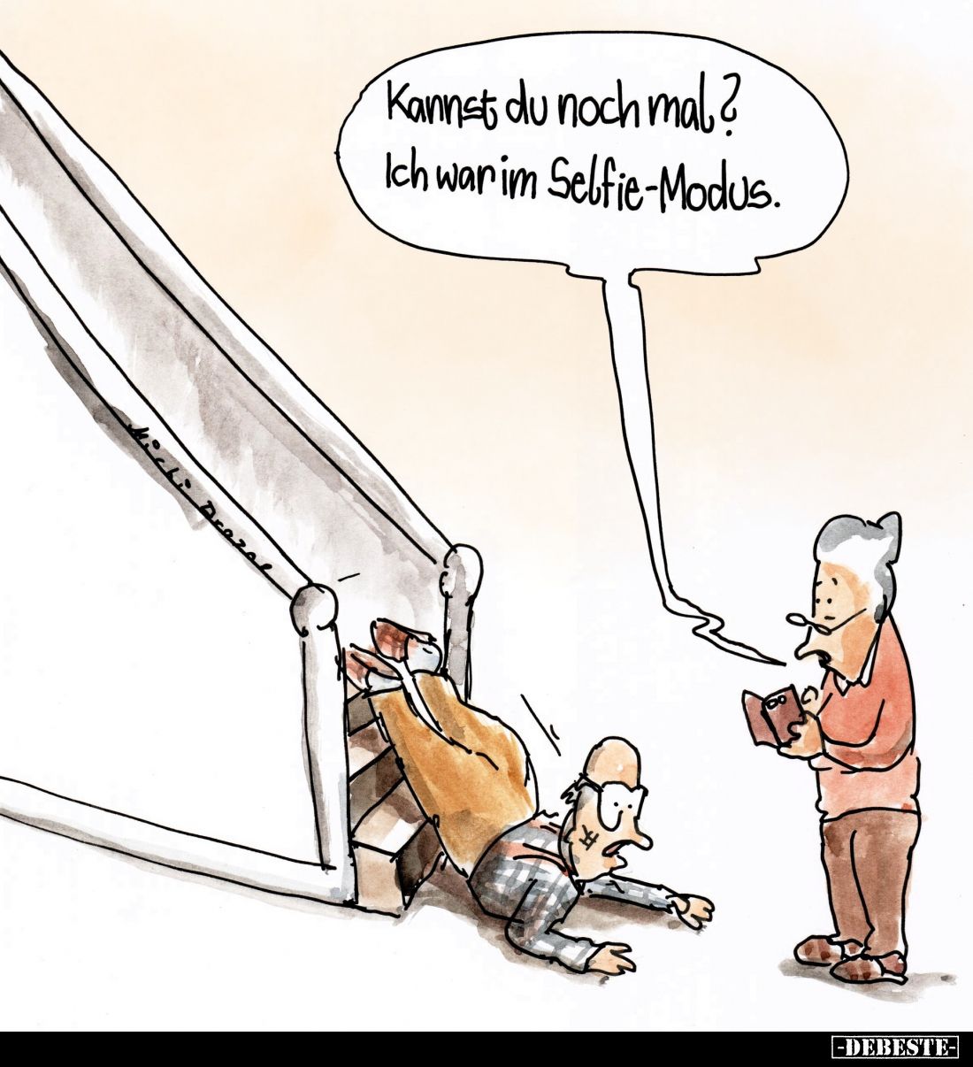 Kannst du noch mal? Ich war im Selfie-Modus.