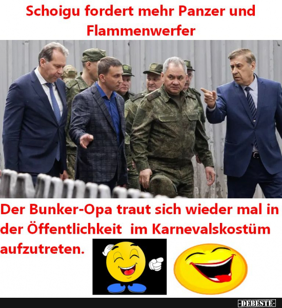 Putins Bunkerkollege hat neuen Auftritt im Karnevalskostüm - Lustige Bilder | DEBESTE.de