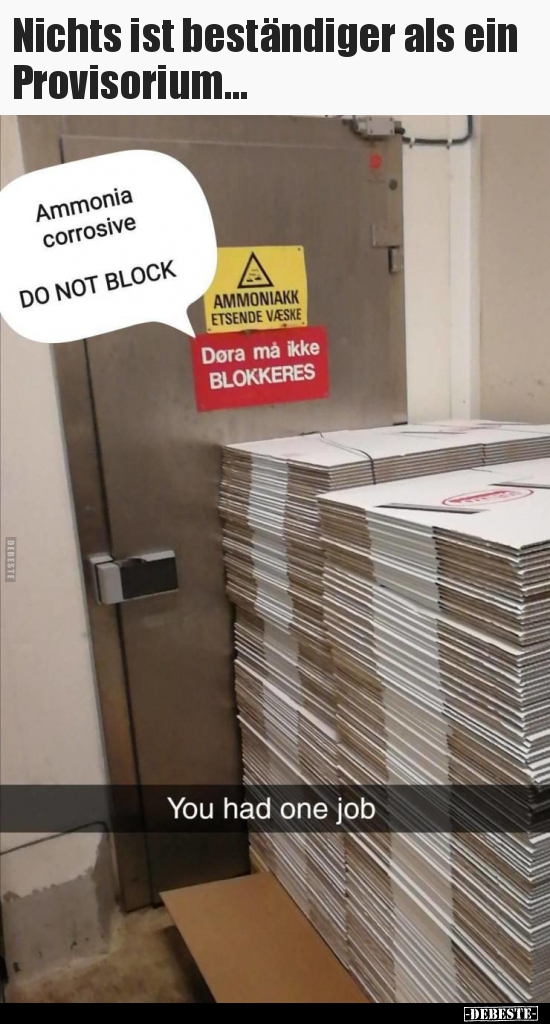 Nichts ist beständiger als ein Provisorium