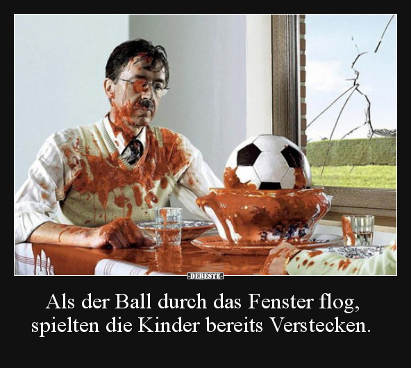 Als der Ball durch das Fenster flog, spielten die Kinder.. - Lustige Bilder | DEBESTE.de