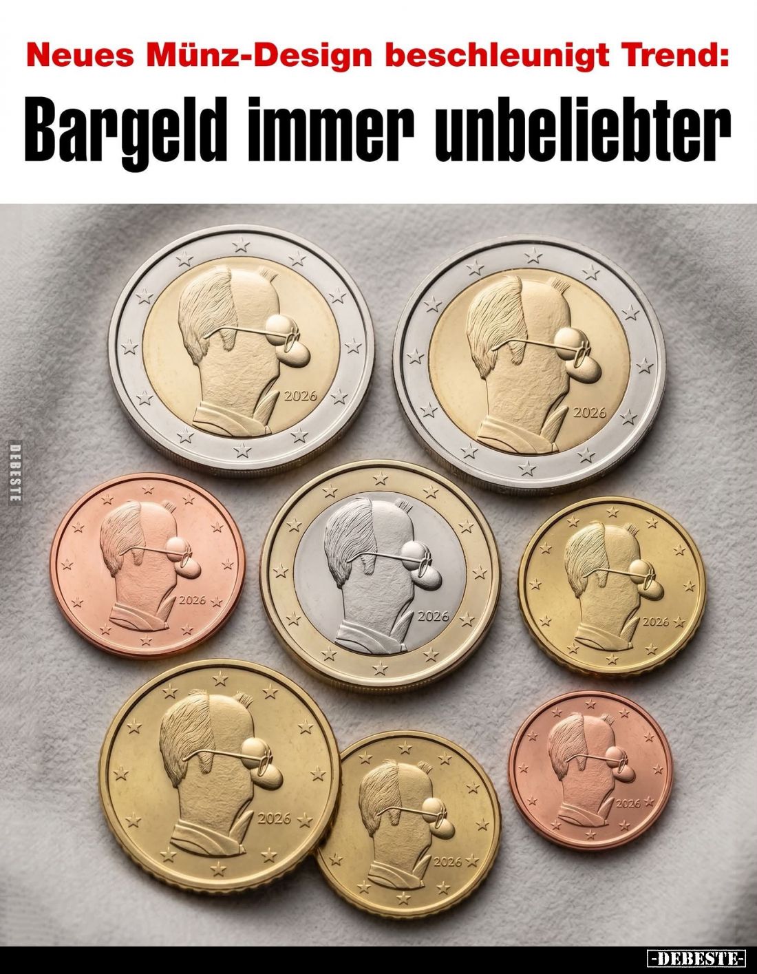 Neues Münz-Design beschleunigt Trend:
Bargeld immer unbeliebter.