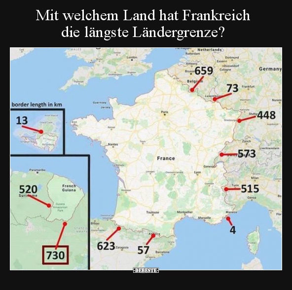 Mit welchem Land hat Frankreich die längste.. - Lustige Bilder | DEBESTE.de