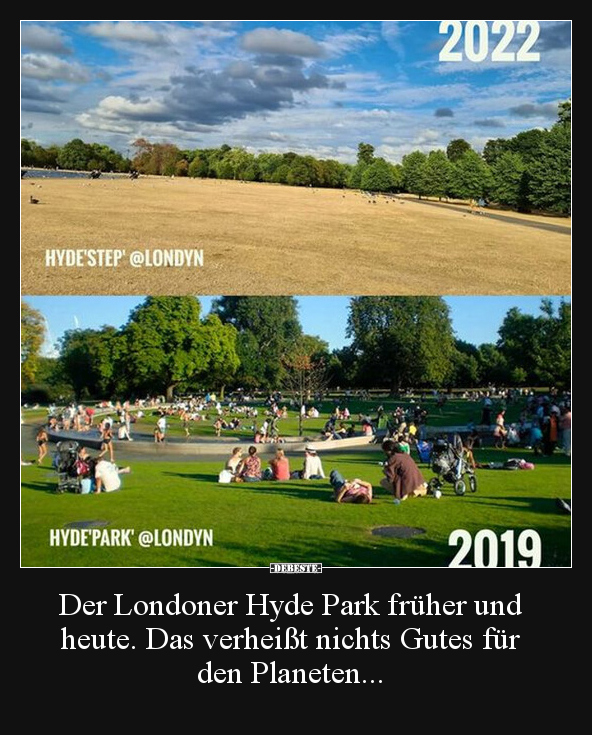 Der Londoner Hyde Park früher und heute. Das verheißt.. - Lustige Bilder | DEBESTE.de