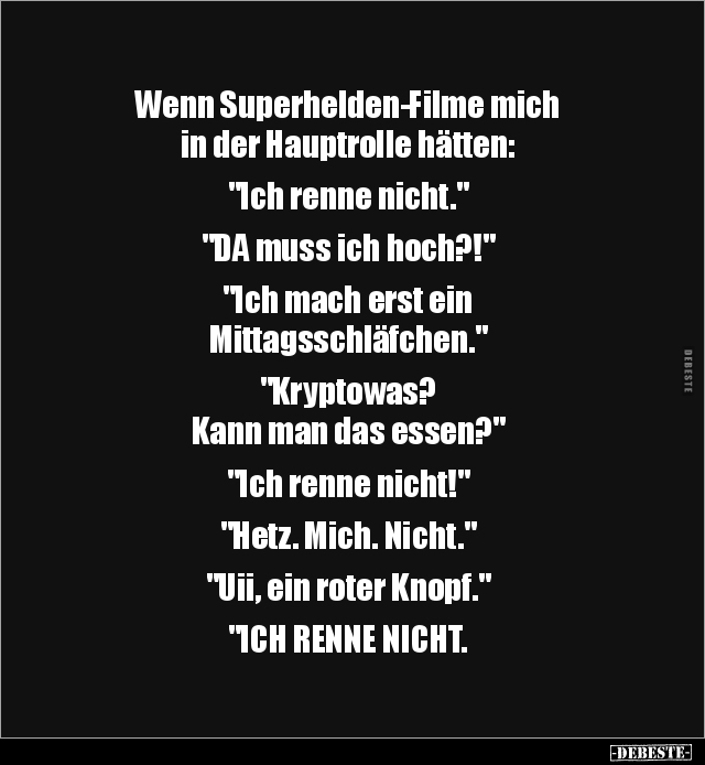 Wenn Superhelden-Filme mich in der Hauptrolle.. - Lustige Bilder | DEBESTE.de