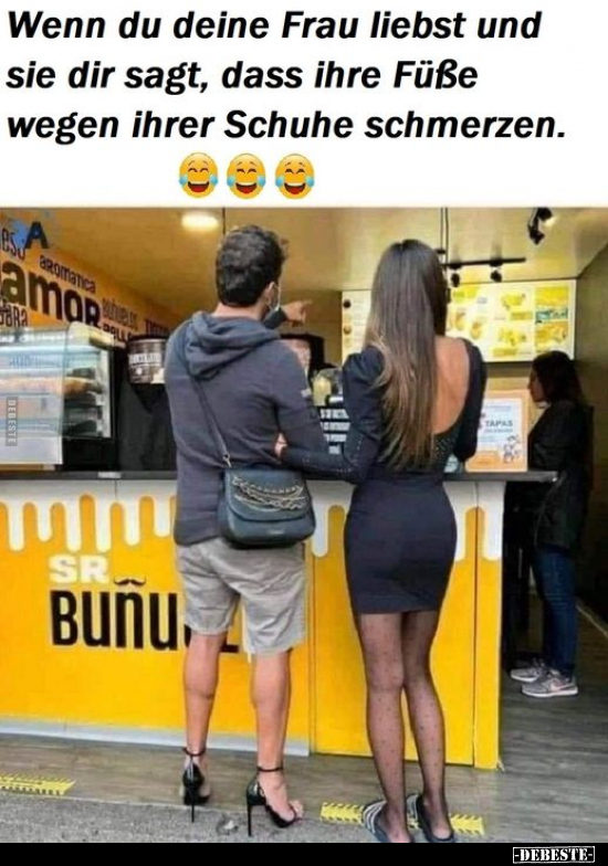 Wenn du deine Frau liebst und sie dir sagt, dass ihre Füße.. - Lustige Bilder | DEBESTE.de