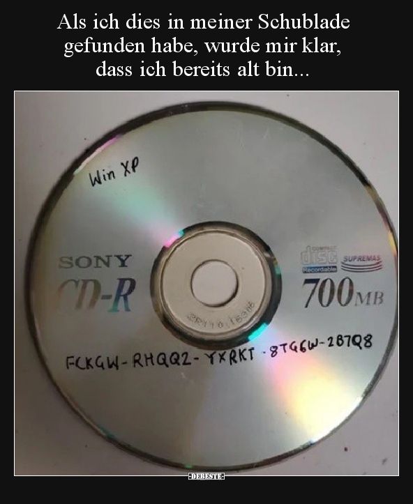 Als ich dies in meiner Schublade gefunden habe, wurde mir..