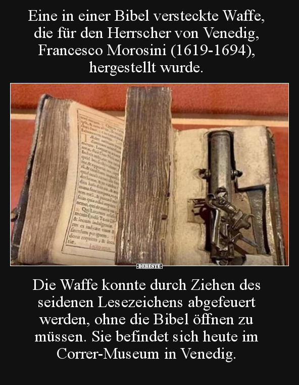 Eine in einer Bibel versteckte Waffe, die für den Herrscher.. - Lustige Bilder | DEBESTE.de