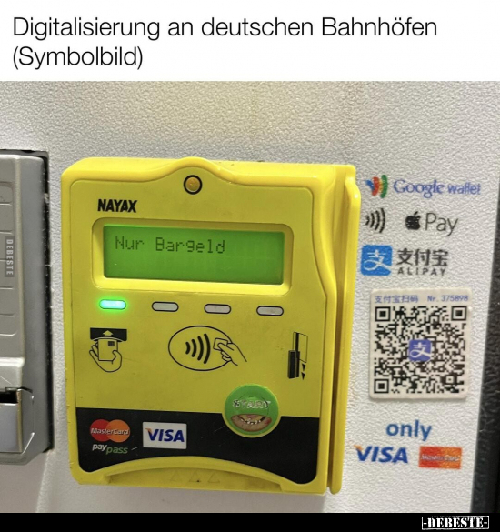 Digitalisierung an deutschen Bahnhöfen (Symbolbild).. - Lustige Bilder | DEBESTE.de