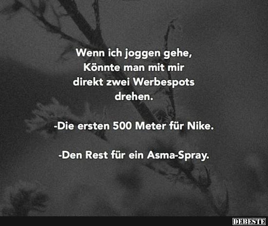 Wenn ich joggen gehe, Könnte man mit mir..