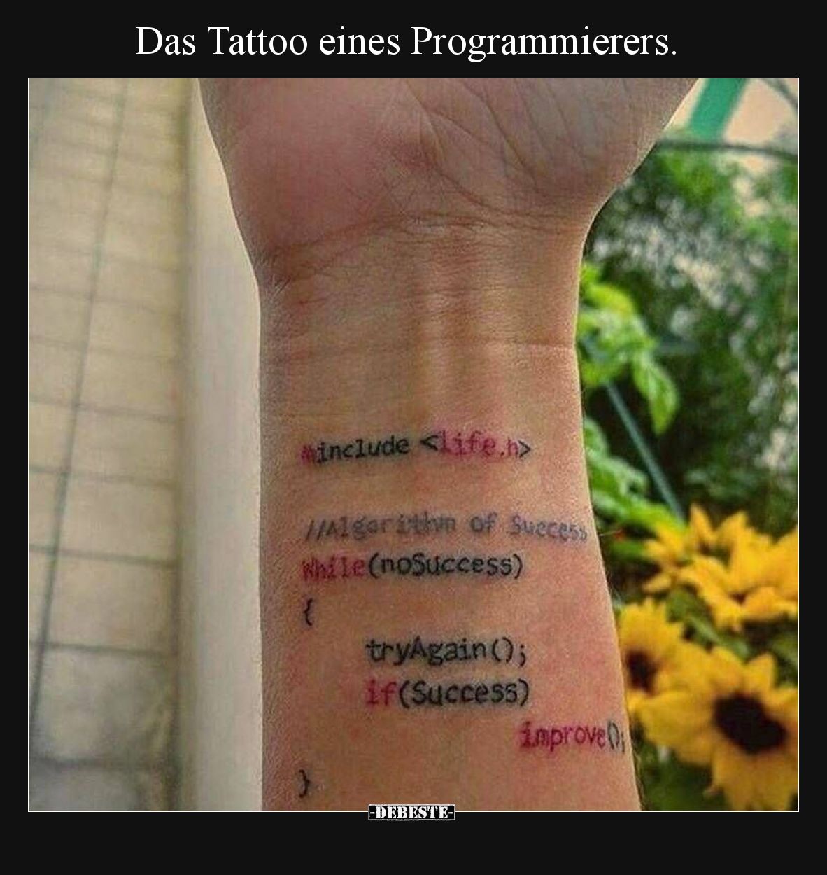 Das Tattoo eines Programmierers