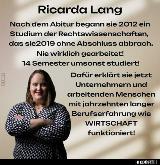Ricarda Lang: Nach dem Abitur begann sie 2012 ein Studium.. - Lustige Bilder | DEBESTE.de