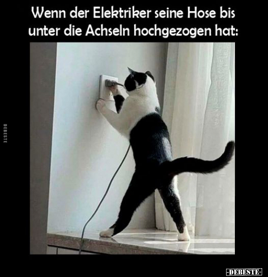 Wenn der Elektriker seine Hose.. - Lustige Bilder | DEBESTE.de