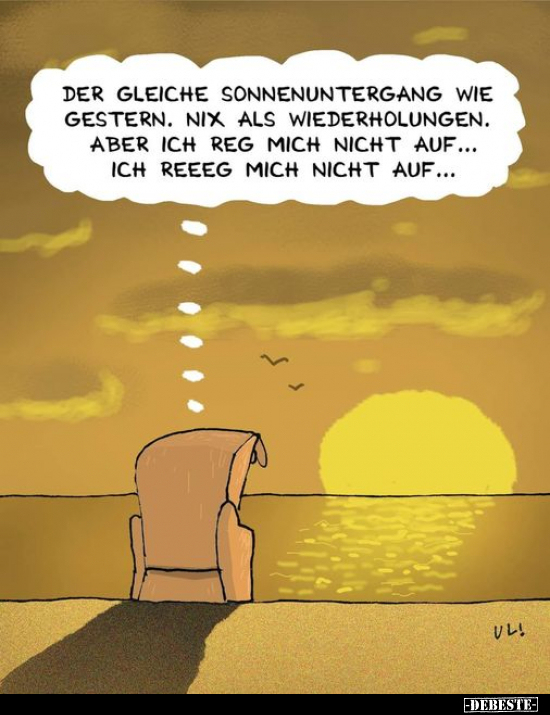 Der gleiche Sonnenuntergang wie gestern...