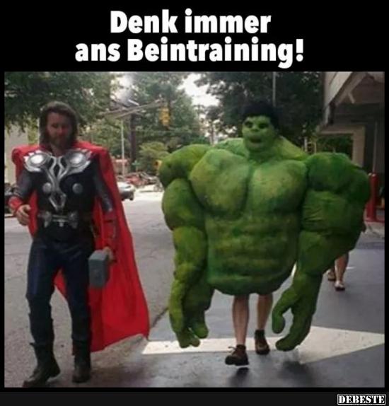 Denk immer ans Beintraining!