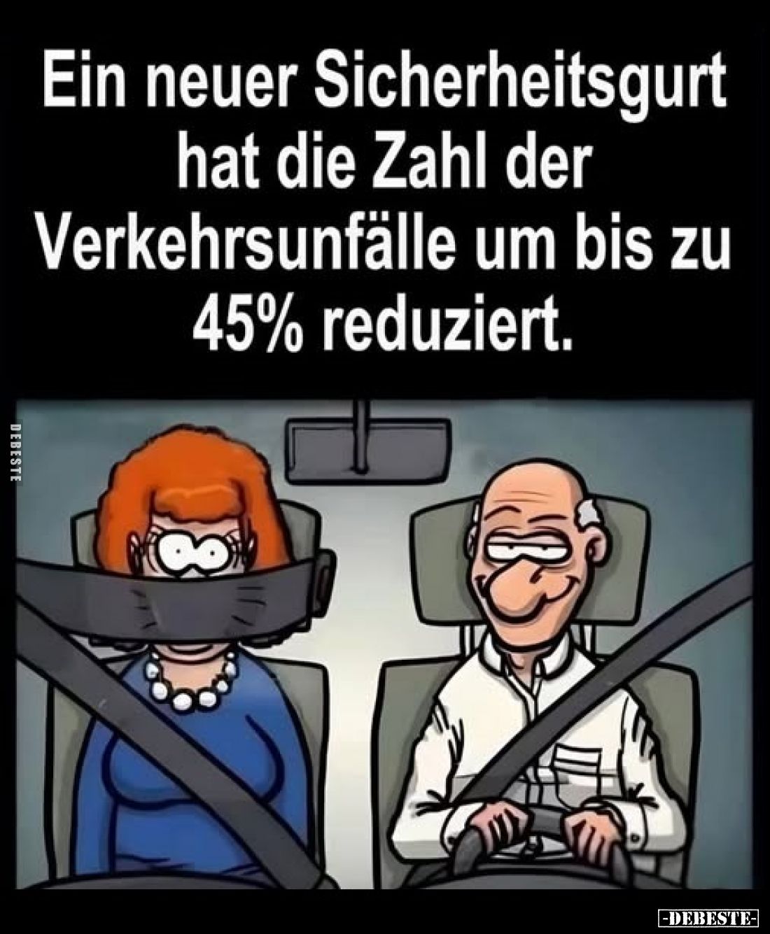 Ein neuer Sicherheitsgurt hat die Zahl der Verkehrsunfälle um bis zu 45% reduziert.