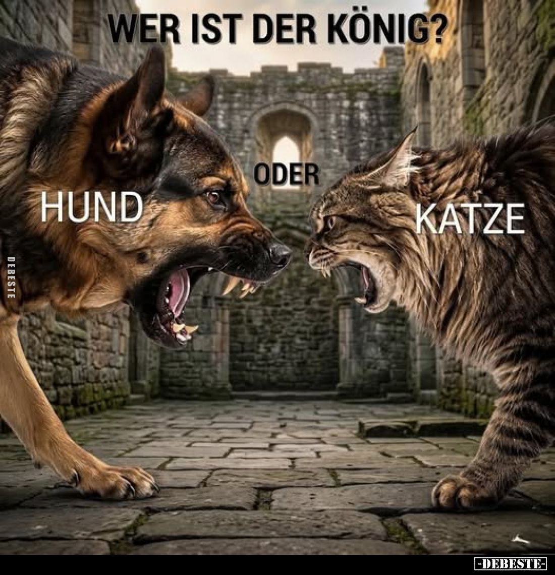 Wer ist der König?
Hund
oder
Katze