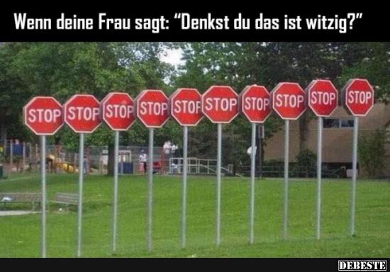 Wenn deine Frau sagt: 'Denkst du das ist witzig?' - Lustige Bilder | DEBESTE.de