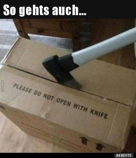 So gehts auch...