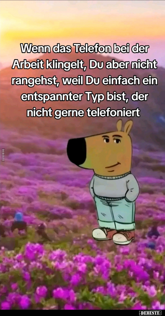 Wenn das Telefon bei der Arbeit klingelt, Du aber nicht.. - Lustige Bilder | DEBESTE.de