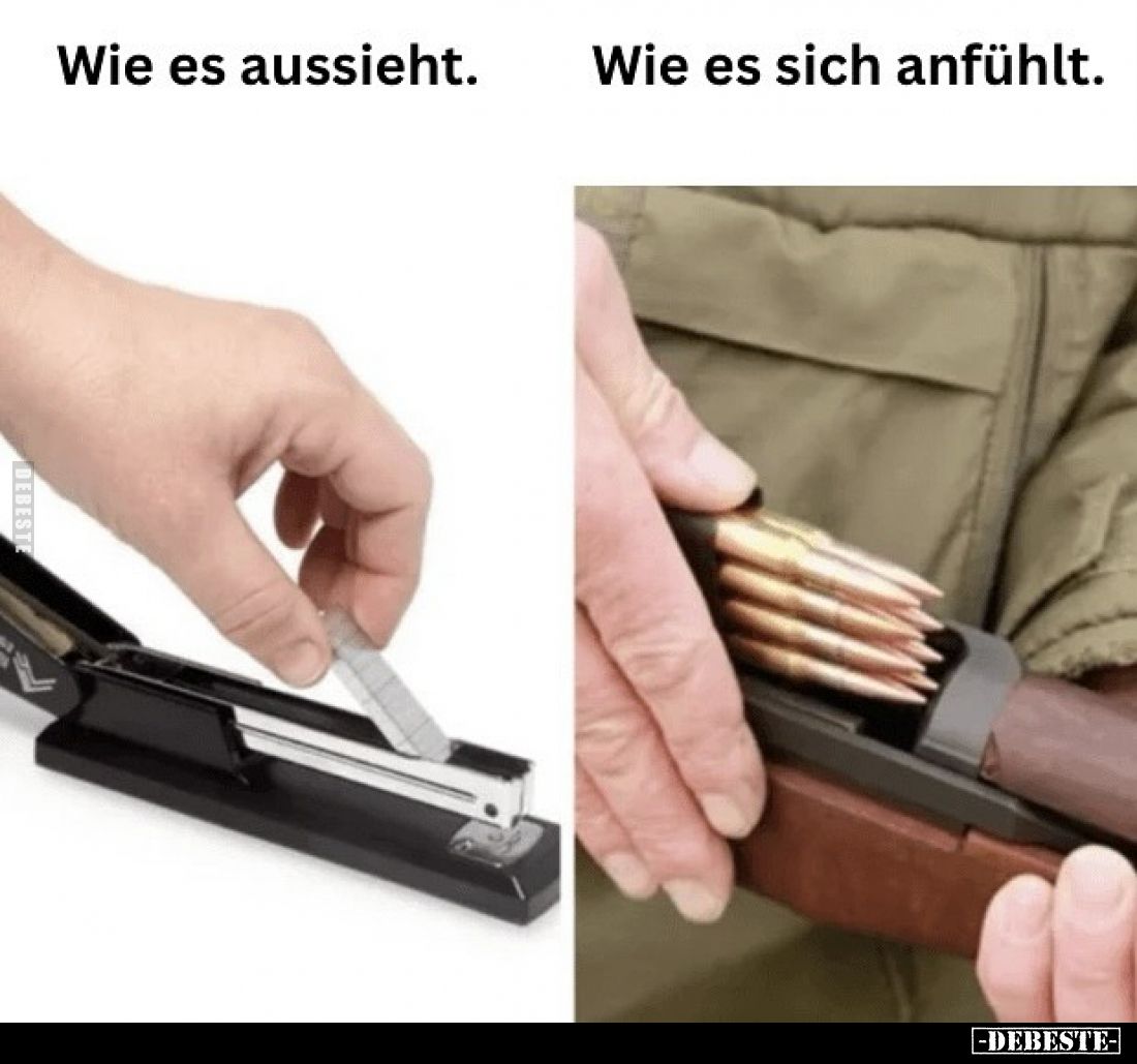 Wie es aussieht. 
Wie es sich anfühlt.