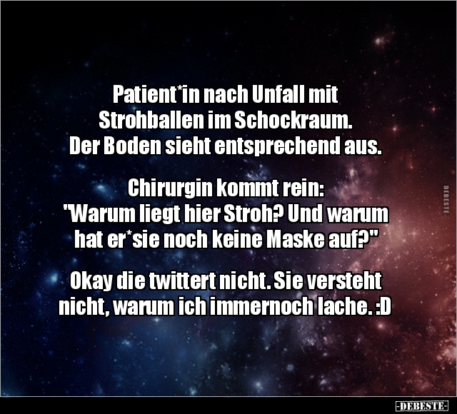 Patient*in nach Unfall mit Strohballen im Schockraum... - Lustige Bilder | DEBESTE.de