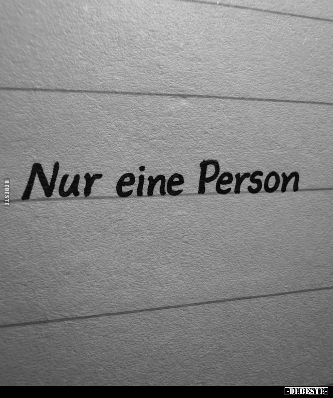 Nur eine Person.