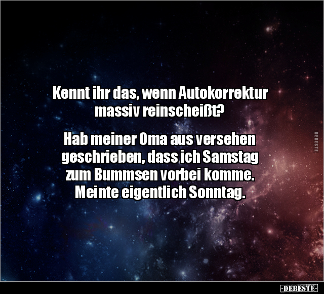 Kennt ihr das, wenn Autokorrektur massiv.. - Lustige Bilder | DEBESTE.de