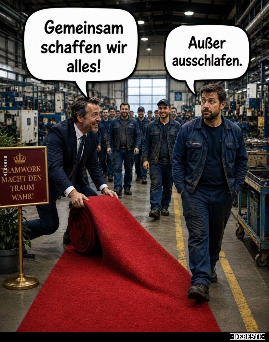 Gemeinsam schaffen wir alles! -
Außer ausschlafen.