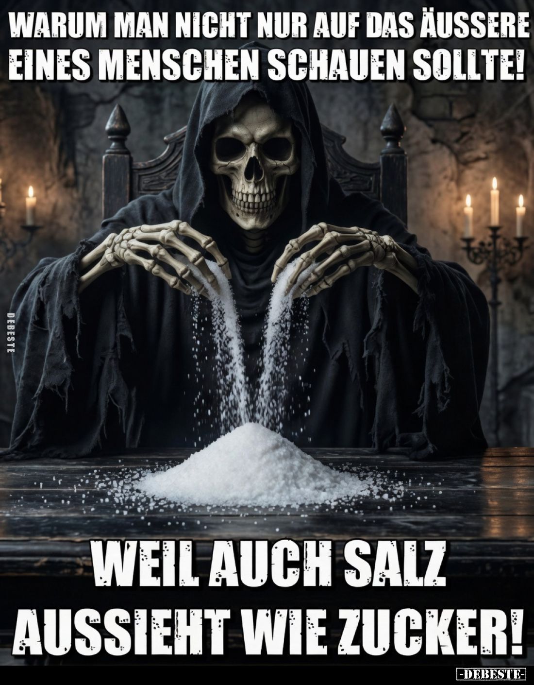 Warum man nicht nur auf das Äußere eines Menschen schauen sollte! Weil auch Salz aussieht wie Zucker!