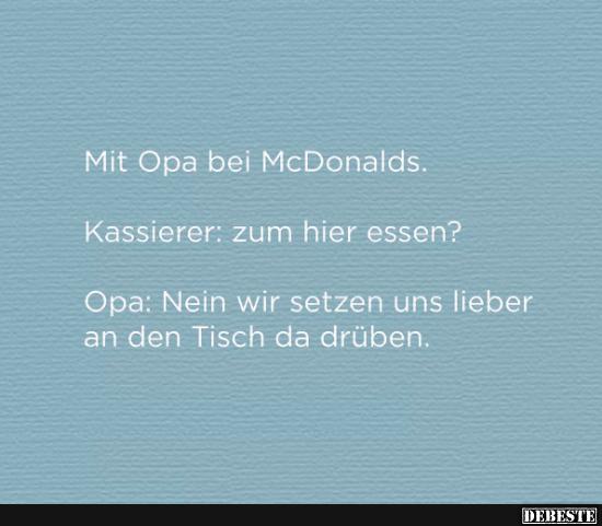 Mit Opa bei McDonalds..