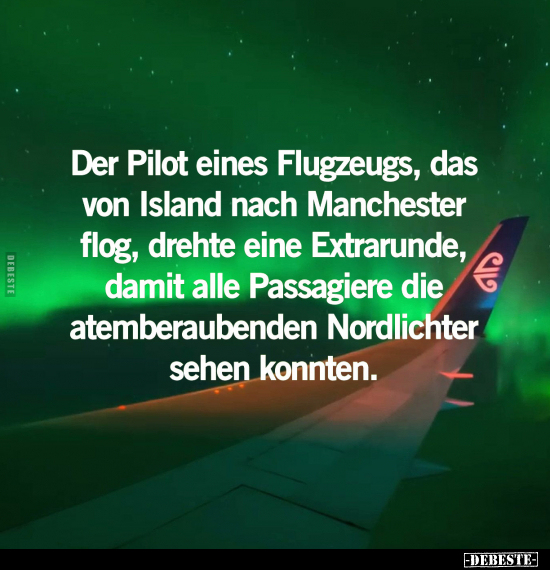 Der Pilot eines Flugzeugs, das von Island nach Manchester.. - Lustige Bilder | DEBESTE.de