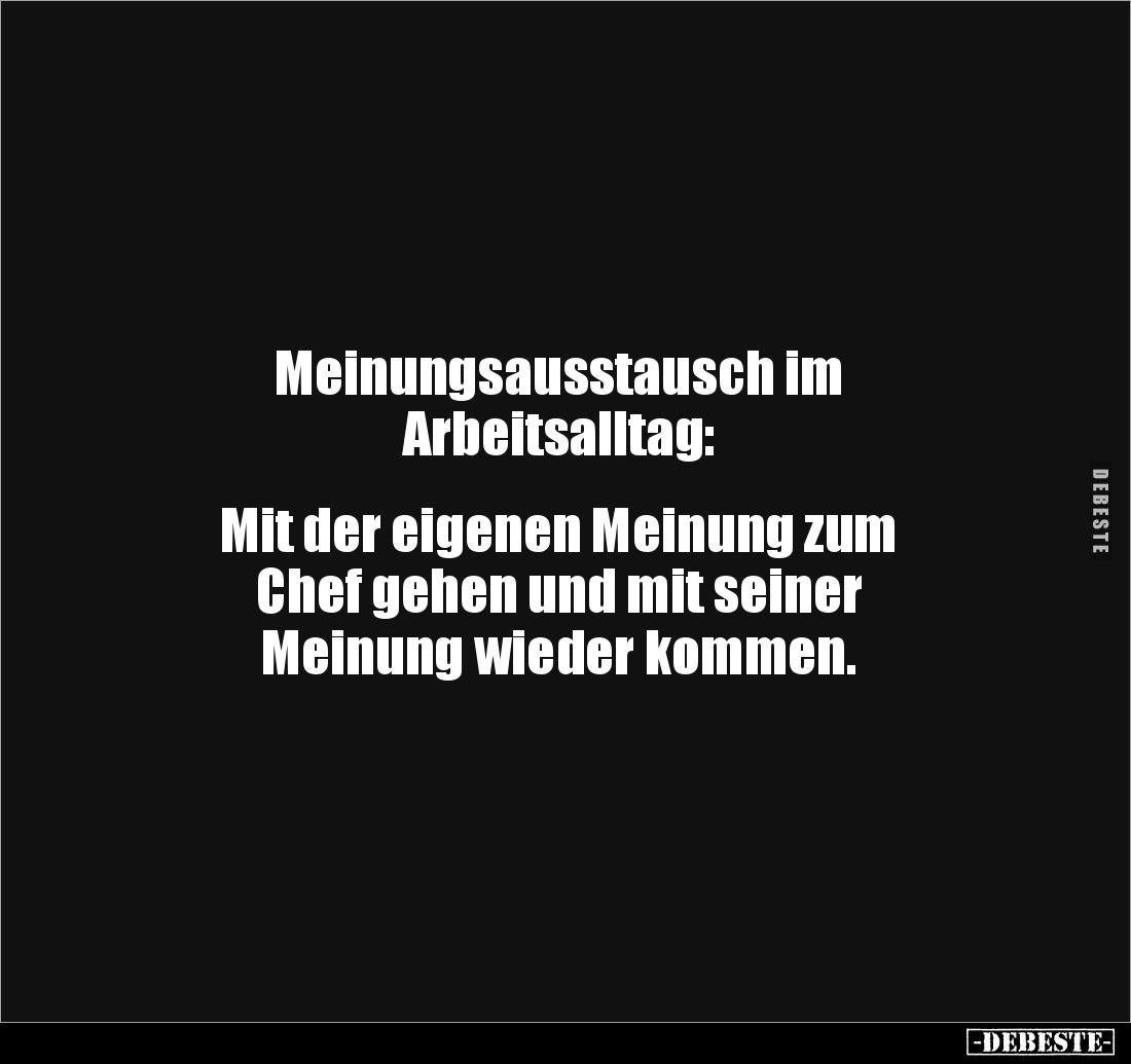 Meinungsausstausch im Arbeitsalltag... - Lustige Bilder | DEBESTE.de