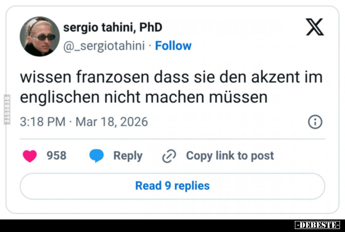 Wissen Franzosen, dass sie den Akzent im Englischen nicht machen müssen?