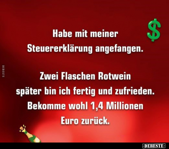 Habe mit meiner Steuererklärung angefangen.. - Lustige Bilder | DEBESTE.de