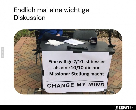 Endlich mal eine wichtige Diskussion... - Lustige Bilder | DEBESTE.de