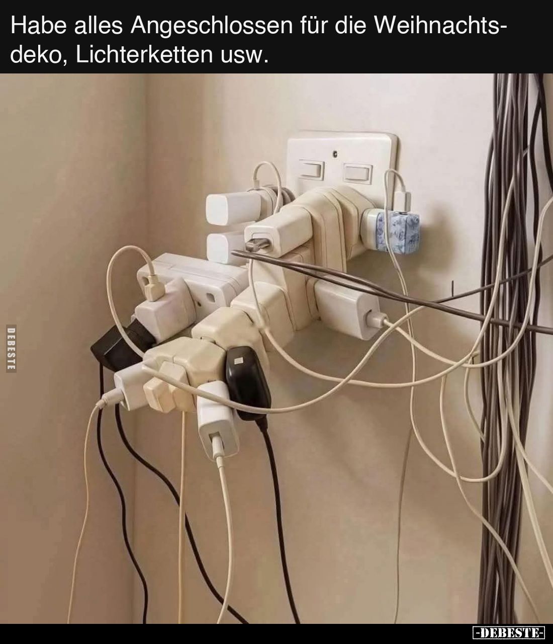 Habe alles Angeschlossen für die Weihnachtsdeko.. - Lustige Bilder | DEBESTE.de
